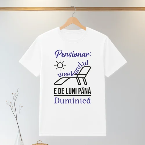 Tricou personalizabil imprimat, cu cauciuc, Cadou pentru Pensionare [ #0177 ]