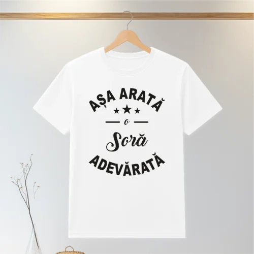 Tricou personalizabil imprimat, cu cauciuc, Cadou pentru Sora [ #0184 ]