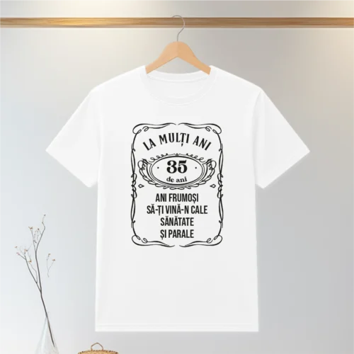 Tricou personalizabil imprimat, cu cauciuc, Aniversarea vârstei de 35 de ani  [ #0215 ]