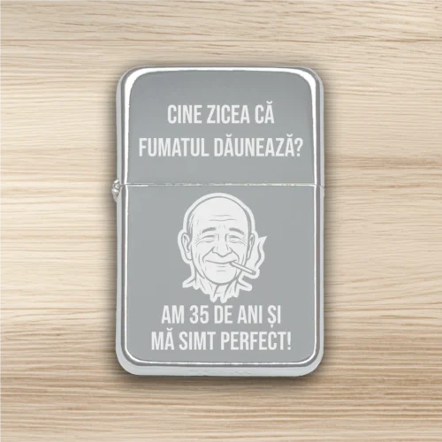 Brichetă benzină personalizată – simplă sau set cu breloc, Cadou pentru Aniversarea vârstei de 35 de ani [ #0293 ]