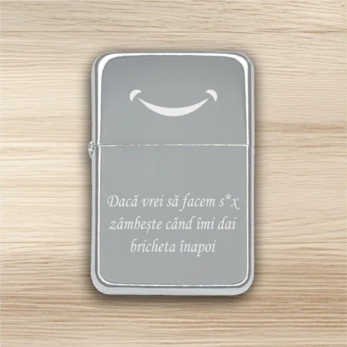 Brichetă benzină personalizată – simplă sau set cu breloc, Cadou pentru Orice ocazie [ #0303 ]
