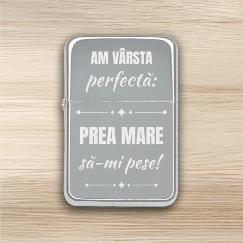 Brichetă benzină personalizată – simplă sau set cu breloc, Cadou pentru Aniversarea vârstei [ #0311 ]