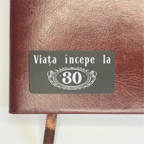Agendă piele personalizată – simplă sau set cu termos, Cadou pentru Aniversarea vârstei de 30 de ani [ #0364 ]