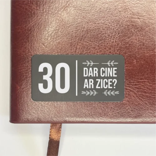 Agendă piele personalizată – simplă sau set cu termos, Cadou pentru Aniversarea vârstei de 30 de ani [ #0366 ]