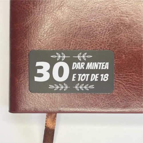 Agendă piele personalizată – simplă sau set cu termos, Cadou pentru Aniversarea vârstei de 30 de ani [ #0368 ]