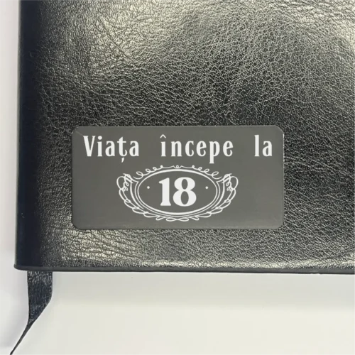 Agendă piele personalizată – simplă sau set cu termos, Cadou pentru Aniversarea vârstei de 18 ani, Majoratul [ #0332 ]