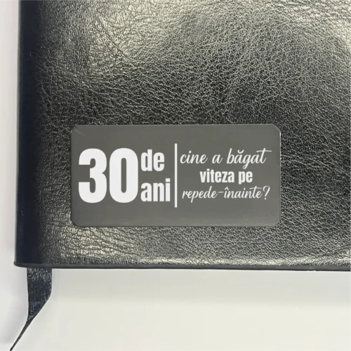 Agendă piele personalizată – simplă sau set cu termos, Cadou pentru Aniversarea vârstei de 30 de ani [ #0367 ]