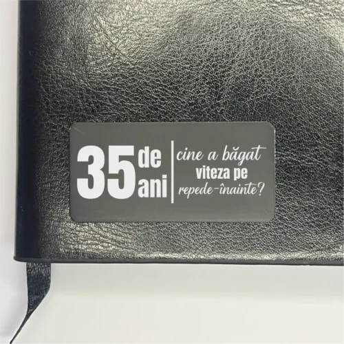 Agendă piele personalizată – simplă sau set cu termos, Cadou pentru Aniversarea vârstei de 35 de ani [ #0388 ]