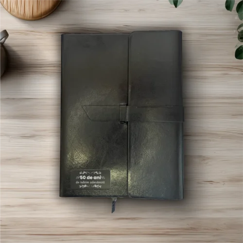 Agendă piele personalizată – simplă sau set cu termos, Cadou pentru Aniversarea căsătoriei de 50 de ani [ #0541 ]