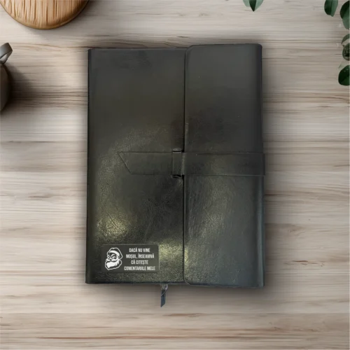 Agendă piele personalizată – simplă sau set cu termos, Cadou de Crăciun [ #0572 ]