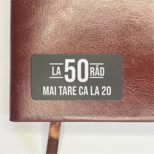 Agendă piele personalizată – simplă sau set cu termos, Cadou pentru Aniversarea vârstei de 50 de ani [ #0431 ]