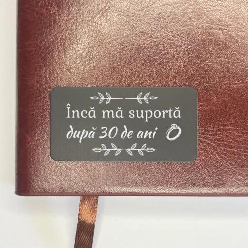 Agendă piele personalizată – simplă sau set cu termos, Cadou pentru Aniversarea căsătoriei de 30 de ani [ #0510 ]