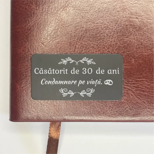 Agendă piele personalizată – simplă sau set cu termos, Cadou pentru Aniversarea căsătoriei de 30 de ani [ #0512 ]