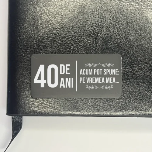 Agendă piele personalizată – simplă sau set cu termos, Cadou pentru Aniversarea vârstei de 40 de ani [ #0412 ]