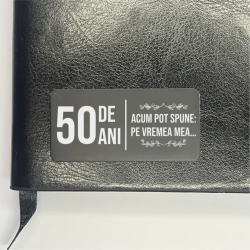 Agendă piele personalizată – simplă sau set cu termos, Cadou pentru Aniversarea vârstei de 50 de ani [ #0436 ]