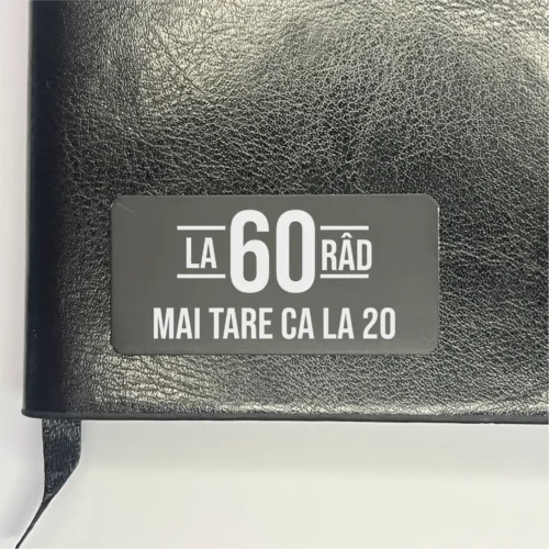 Agendă piele personalizată – simplă sau set cu termos, Cadou pentru Aniversarea vârstei de 60 de ani [ #0463 ]