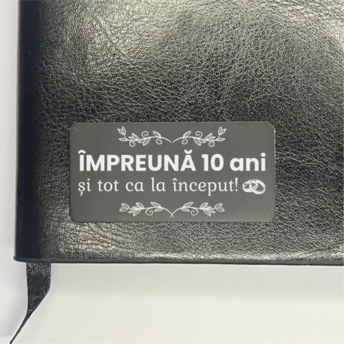 Agendă piele personalizată – simplă sau set cu termos, Cadou pentru Aniversarea căsătoriei de 10 ani [ #0471 ]