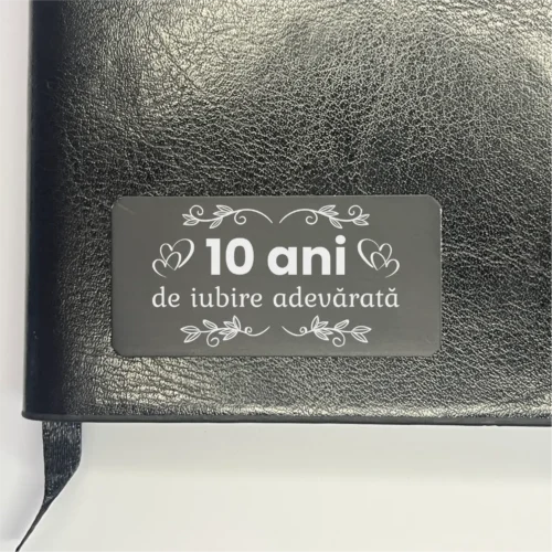 Agendă piele personalizată – simplă sau set cu termos, Cadou pentru Aniversarea căsătoriei de 10 ani [ #0473 ]