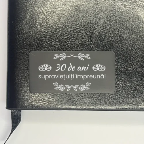 Agendă piele personalizată – simplă sau set cu termos, Cadou pentru Aniversarea căsătoriei de 30 de ani [ #0509 ]