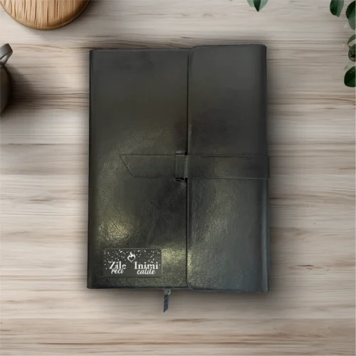 Agendă piele personalizată – simplă sau set cu termos, Cadou de Crăciun [ #0612 ]