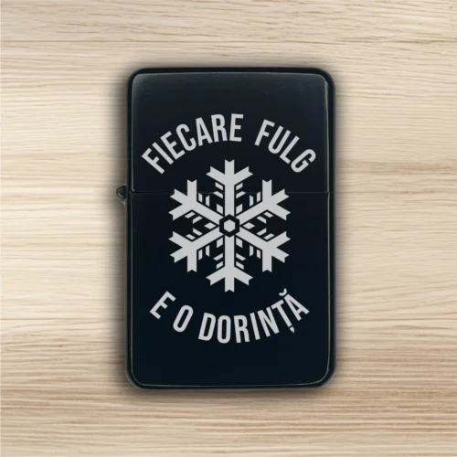 Brichetă benzină personalizată – simplă sau set cu breloc, Cadou de Crăciun [ #0547 ]