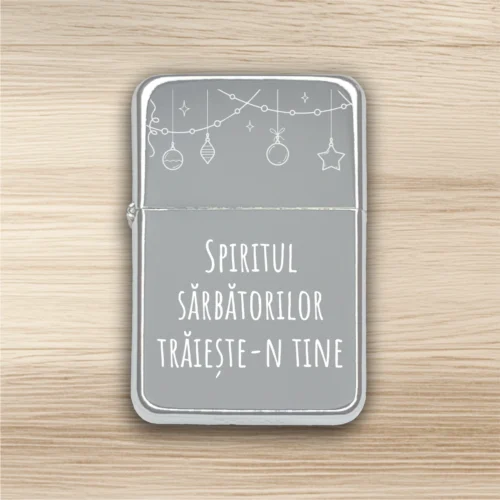 Brichetă benzină personalizată – simplă sau set cu breloc, Cadou de Crăciun [ #0581 ]