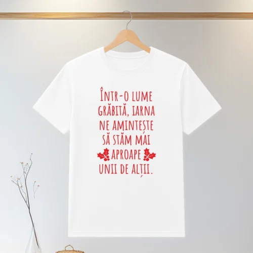 Tricou personalizabil imprimat, cu cauciuc, Cadou de Crăciun [ #0590 ]