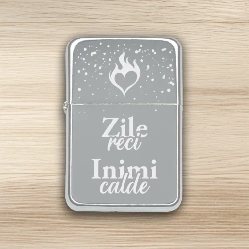 Brichetă benzină personalizată – simplă sau set cu breloc, Cadou de Crăciun [ #0608 ]