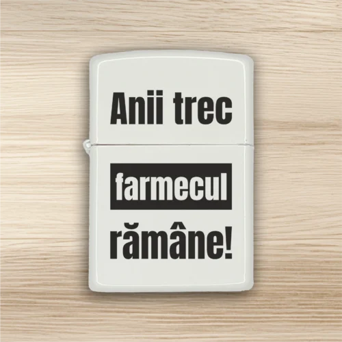 Brichetă benzină personalizată – simplă sau set cu breloc, Cadou pentru Aniversarea vârstei [ #0313 ]