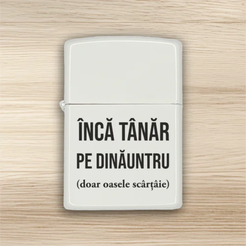 Brichetă benzină personalizată – simplă sau set cu breloc, Cadou pentru Aniversarea vârstei [ #0314 ]