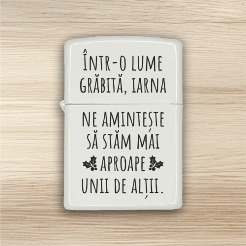 Brichetă benzină personalizată – simplă sau set cu breloc, Cadou de Crăciun [ #0579 ]