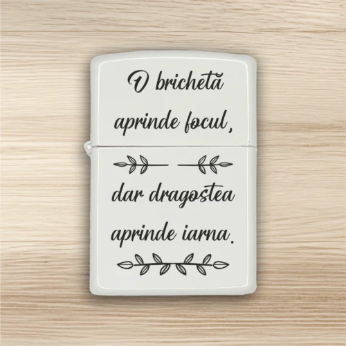Brichetă benzină personalizată – simplă sau set cu breloc, Cadou de Crăciun [ #0607 ]