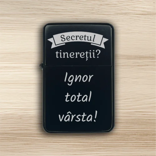 Brichetă benzină personalizată – simplă sau set cu breloc, Cadou pentru Aniversarea vârstei [ #0305 ]