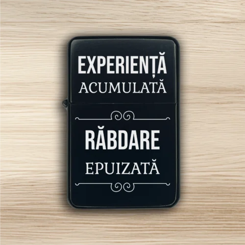 Brichetă benzină personalizată – simplă sau set cu breloc, Cadou pentru Aniversarea vârstei [ #0312 ]
