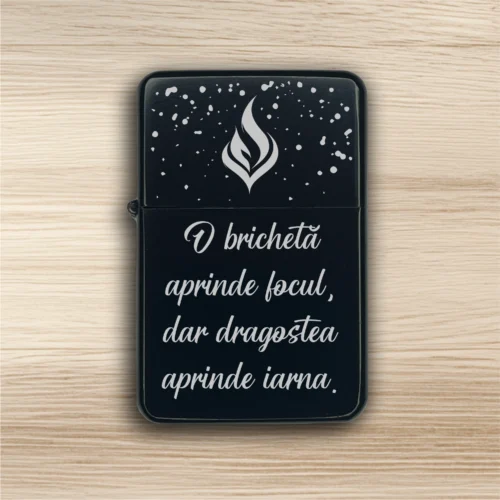 Brichetă benzină personalizată – simplă sau set cu breloc, Cadou de Crăciun [ #0565 ]