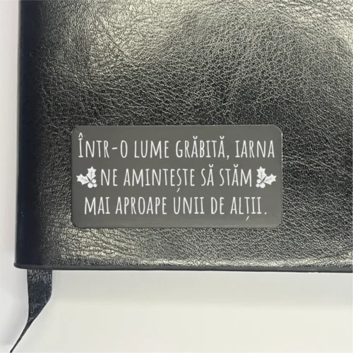 Agendă piele personalizată – simplă sau set cu termos, Cadou de Crăciun [ #0587 ]