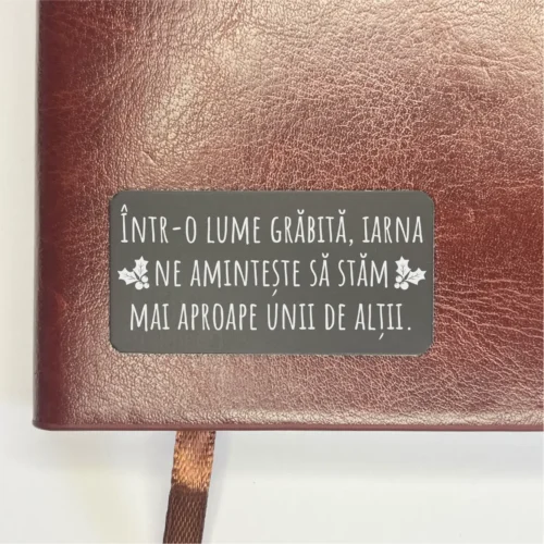 Agendă piele personalizată – simplă sau set cu termos, Cadou de Crăciun [ #0587 ]
