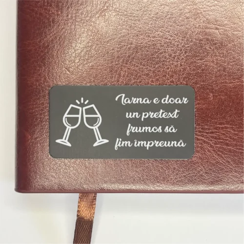 Agendă piele personalizată – simplă sau set cu termos, Cadou de Crăciun [ #0588 ]