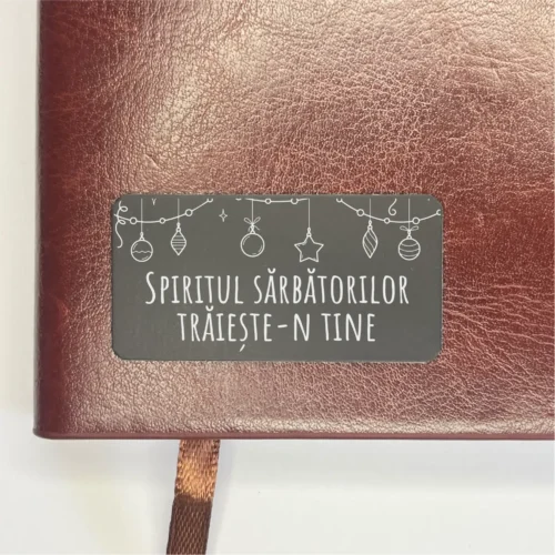 Agendă piele personalizată – simplă sau set cu termos, Cadou de Crăciun [ #0589 ]