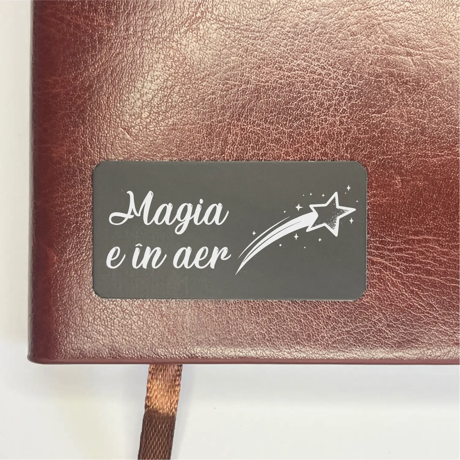 Agendă piele personalizată – simplă sau set cu termos, Cadou de Crăciun [ #0611 ]