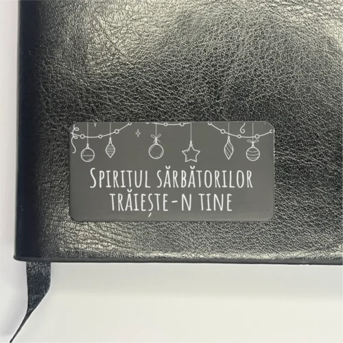 Agendă piele personalizată – simplă sau set cu termos, Cadou de Crăciun [ #0589 ]