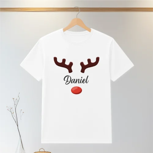 Tricou personalizabil imprimat, cu cauciuc, Cadou de Crăciun [ #0701 ]