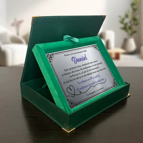 Diplomă din catifea personalizabilă prin imprimare, Cadou pentru Iubit [ #0765 ]