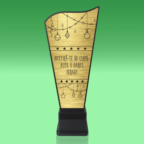 Trofeu Plexiglas – Personalizat prin Gravură Laser, Cadou de Crăciun [ #0706 ]