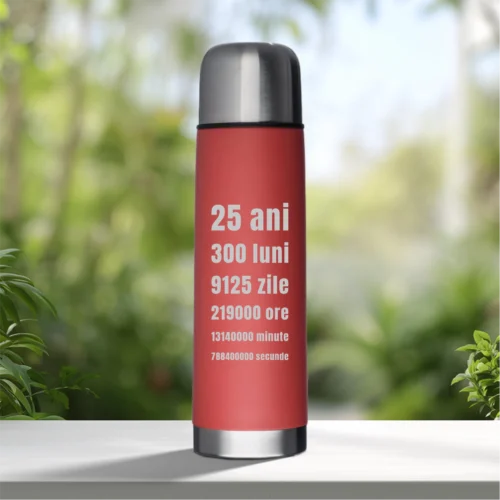 Termos personalizabil prin imprimare, Aniversarea vârstei de 25 de ani [ #0812 ]