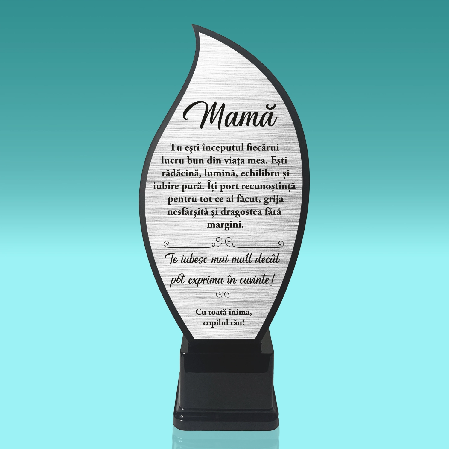 Trofeu Plexiglas – Personalizat prin Gravură Laser, Cadou pentru Mama [ #0711 ]