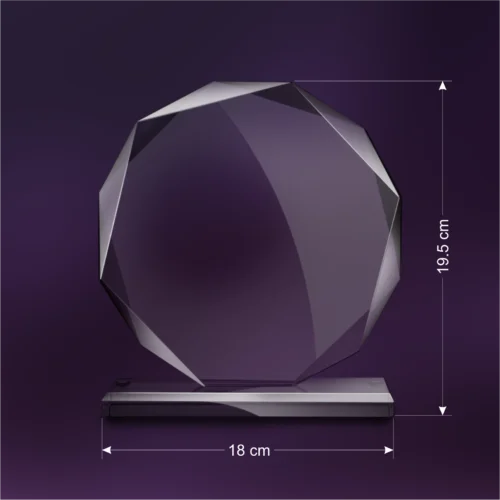 Trofeu din Sticlă Elegant – Personalizat prin Gravură Laser, Cadou pentru Mama [ #0708 ]