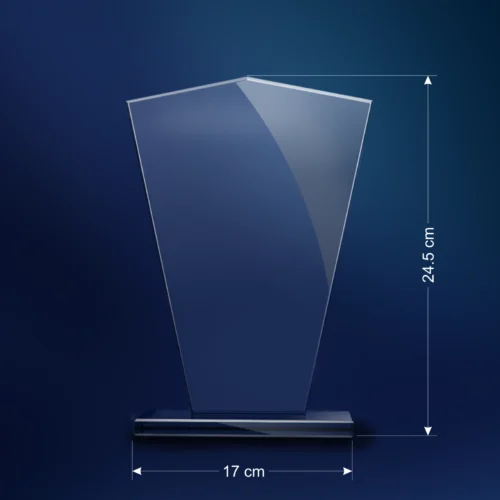 Trofeu din Sticlă Elegant – Personalizat prin Gravură Laser, Cadou pentru Tata [ #0716 ]