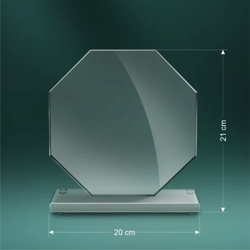 Trofeu din Sticlă Elegant – Personalizat prin Gravură Laser, Cadou pentru Tata [ #0718 ]