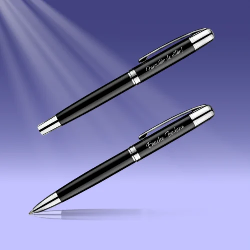 Set 2 Pixuri Metalice Personalizabile, Cadou pentru Profesor [ #1112 ]